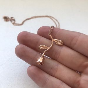 Rose Gold- Rose Necklace